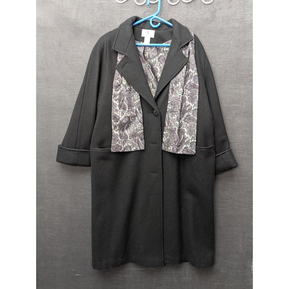 Vintage Wool Coat Timothy Daniels Black Wool Blend Trendy Urban Quiet Luxury